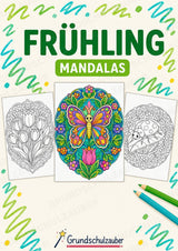 Frühling Mandalas Ausmalbilder – Wetter und Jahreszeiten – 15 Malvorlagen – Cover