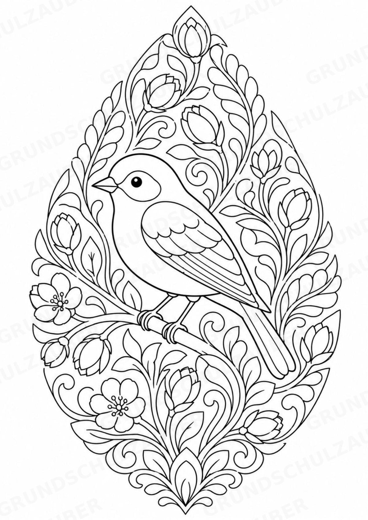Frühling Mandalas Ausmalbilder – Wetter und Jahreszeiten – 15 Malvorlagen – Materialseite 6