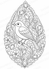 Frühling Mandalas Ausmalbilder – Wetter und Jahreszeiten – 15 Malvorlagen – Materialseite 6