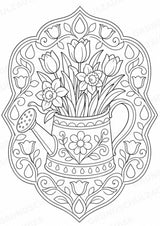 Frühling Mandalas Ausmalbilder – Wetter und Jahreszeiten – 15 Malvorlagen – Materialseite 7