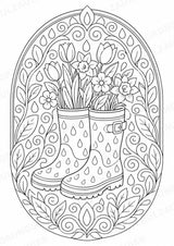 Frühling Mandalas Ausmalbilder – Wetter und Jahreszeiten – 15 Malvorlagen – Materialseite 8