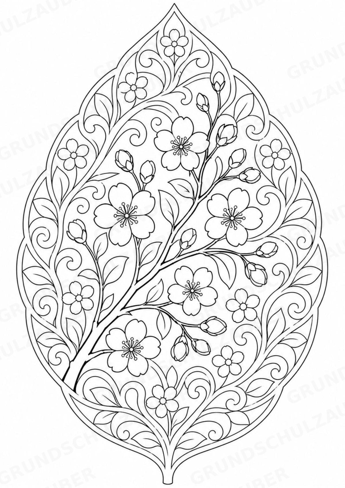 Frühling Mandalas Ausmalbilder – Wetter und Jahreszeiten – 15 Malvorlagen – Materialseite 14
