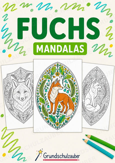 Fuchs Mandalas Ausmalbilder – Tiere – 15 Malvorlagen – Cover