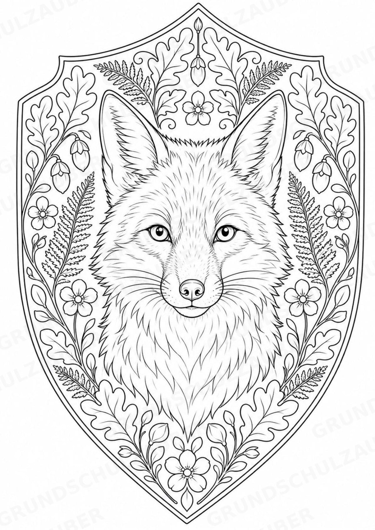 Fuchs Mandalas Ausmalbilder – Tiere – 15 Malvorlagen – Materialseite 3