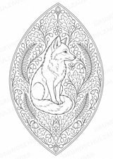 Fuchs Mandalas Ausmalbilder – Tiere – 15 Malvorlagen – Materialseite 4