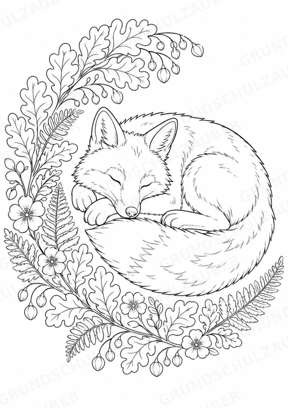 Fuchs Mandalas Ausmalbilder – Tiere – 15 Malvorlagen – Materialseite 9