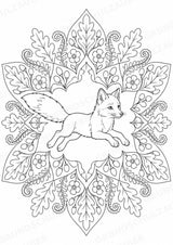 Fuchs Mandalas Ausmalbilder – Tiere – 15 Malvorlagen – Materialseite 14