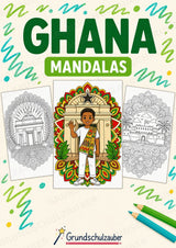 Ghana Mandalas Ausmalbilder – Länder und Kulturen – 15 Malvorlagen – Cover