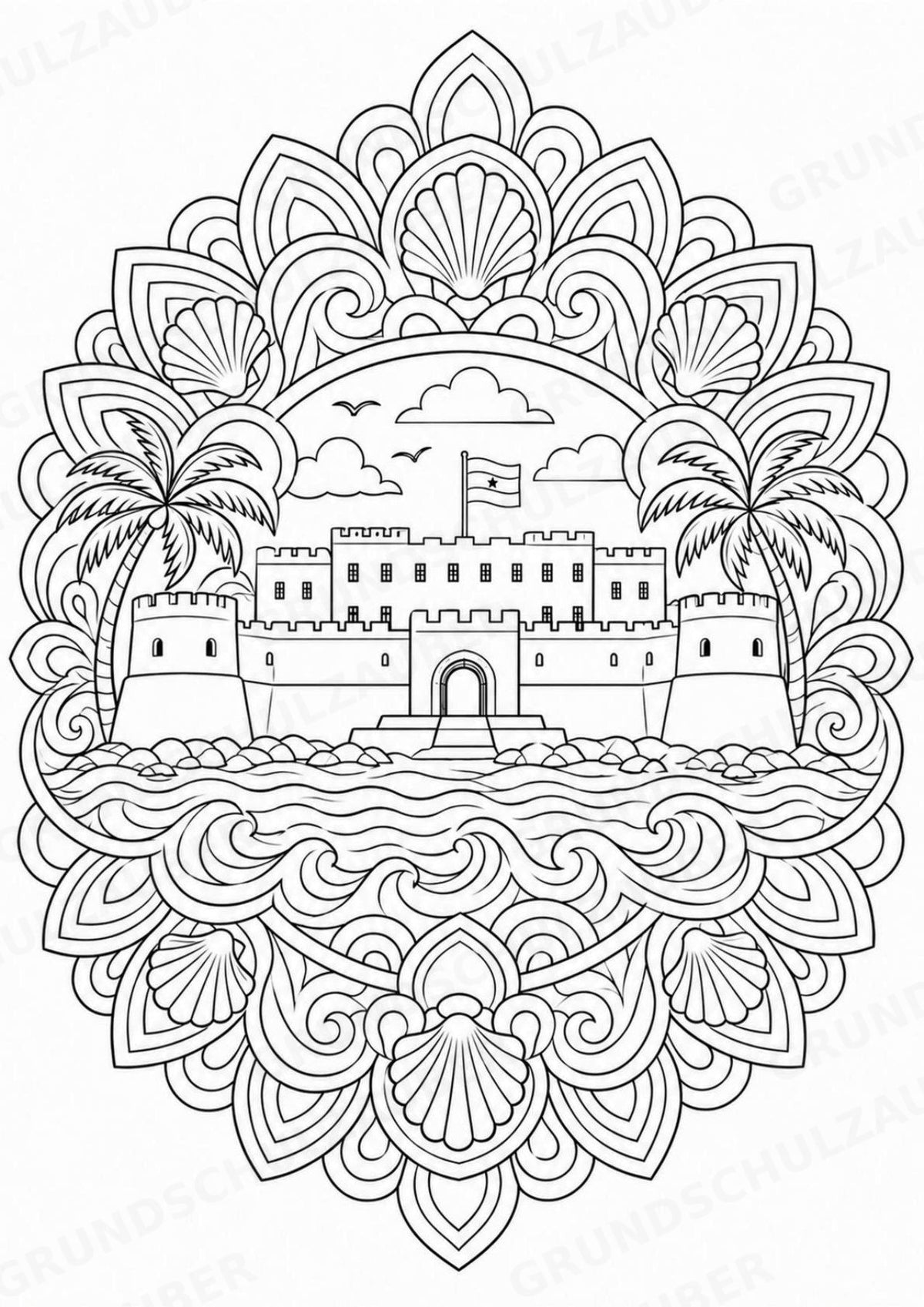 Ghana Mandalas Ausmalbilder – Länder und Kulturen – 15 Malvorlagen – Materialseite 4
