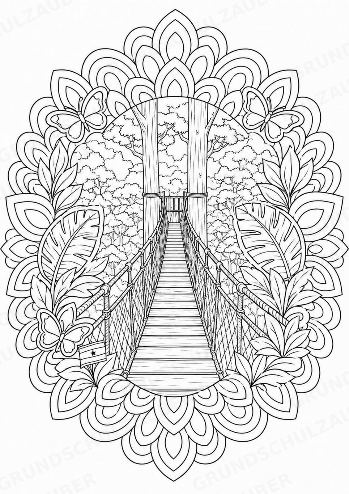 Ghana Mandalas Ausmalbilder – Länder und Kulturen – 15 Malvorlagen – Materialseite 7