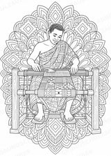 Ghana Mandalas Ausmalbilder – Länder und Kulturen – 15 Malvorlagen – Materialseite 8