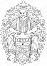 Ghana Mandalas Ausmalbilder – Länder und Kulturen – 15 Malvorlagen – Materialseite 10