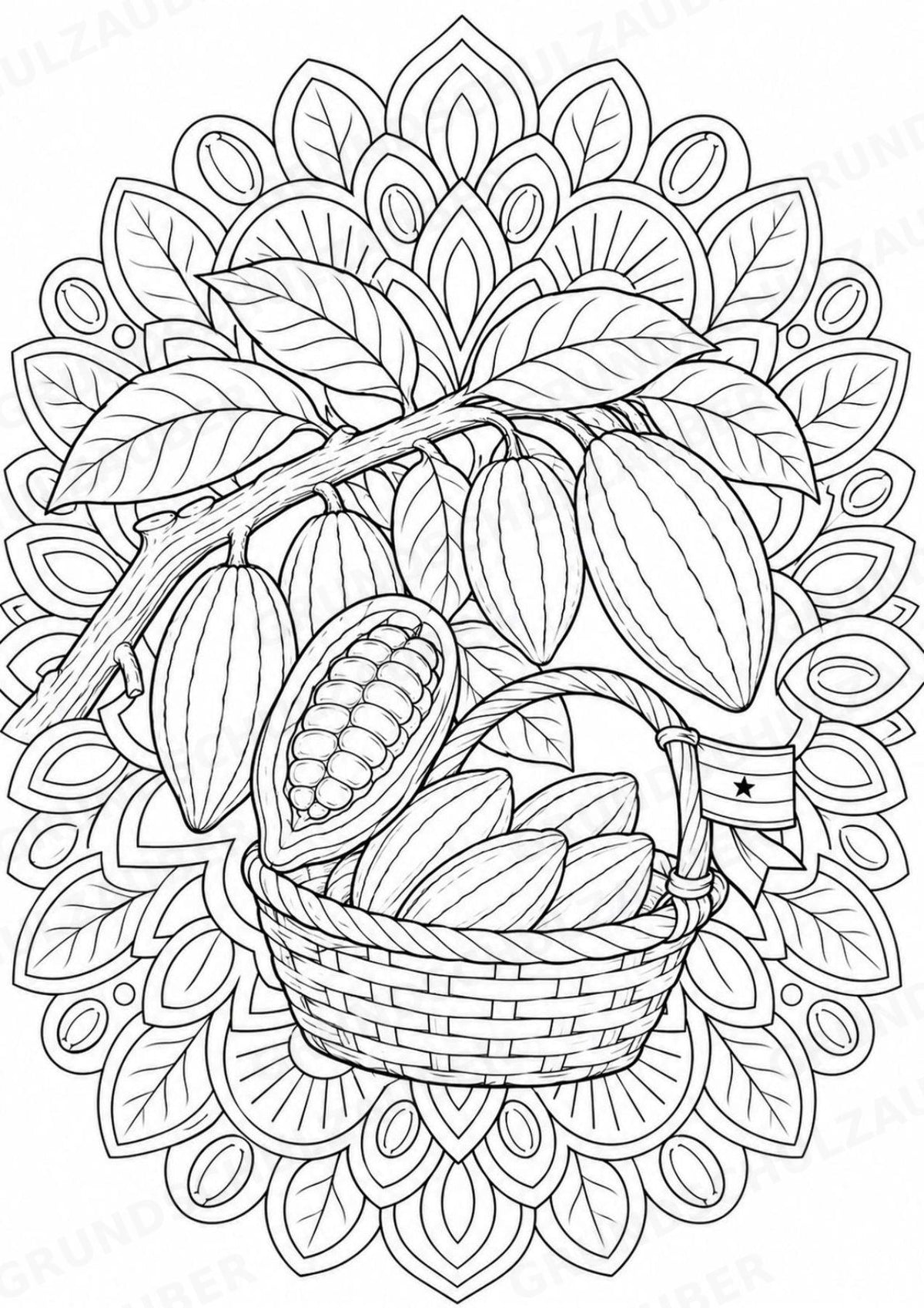 Ghana Mandalas Ausmalbilder – Länder und Kulturen – 15 Malvorlagen – Materialseite 11