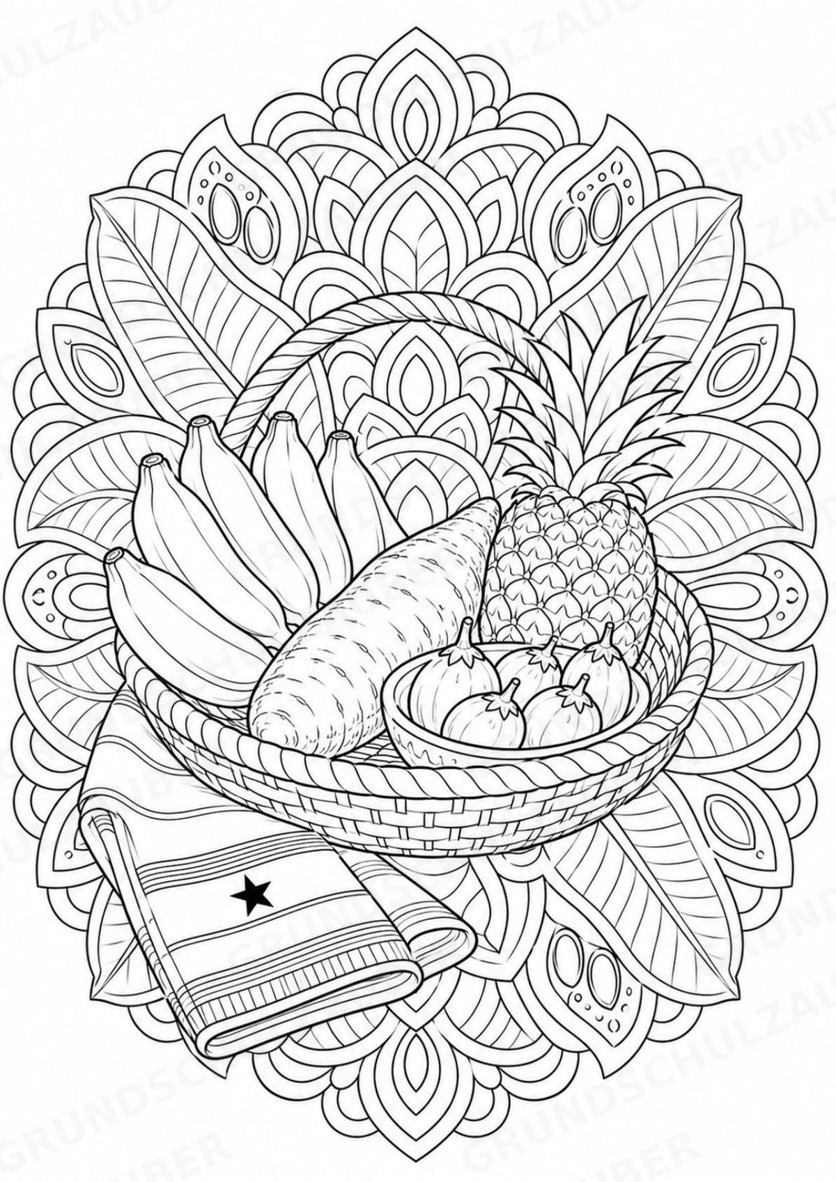 Ghana Mandalas Ausmalbilder – Länder und Kulturen – 15 Malvorlagen – Materialseite 12