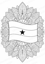Ghana Mandalas Ausmalbilder – Länder und Kulturen – 15 Malvorlagen – Materialseite 14