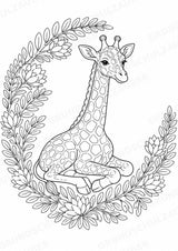 Giraffe Mandalas Ausmalbilder – Tiere – 15 Malvorlagen – Materialseite 10