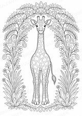 Giraffe Mandalas Ausmalbilder – Tiere – 15 Malvorlagen – Materialseite 13