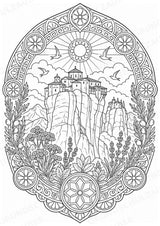 Griechenland Mandalas Ausmalbilder – Länder und Kulturen – 15 Malvorlagen – Materialseite 9