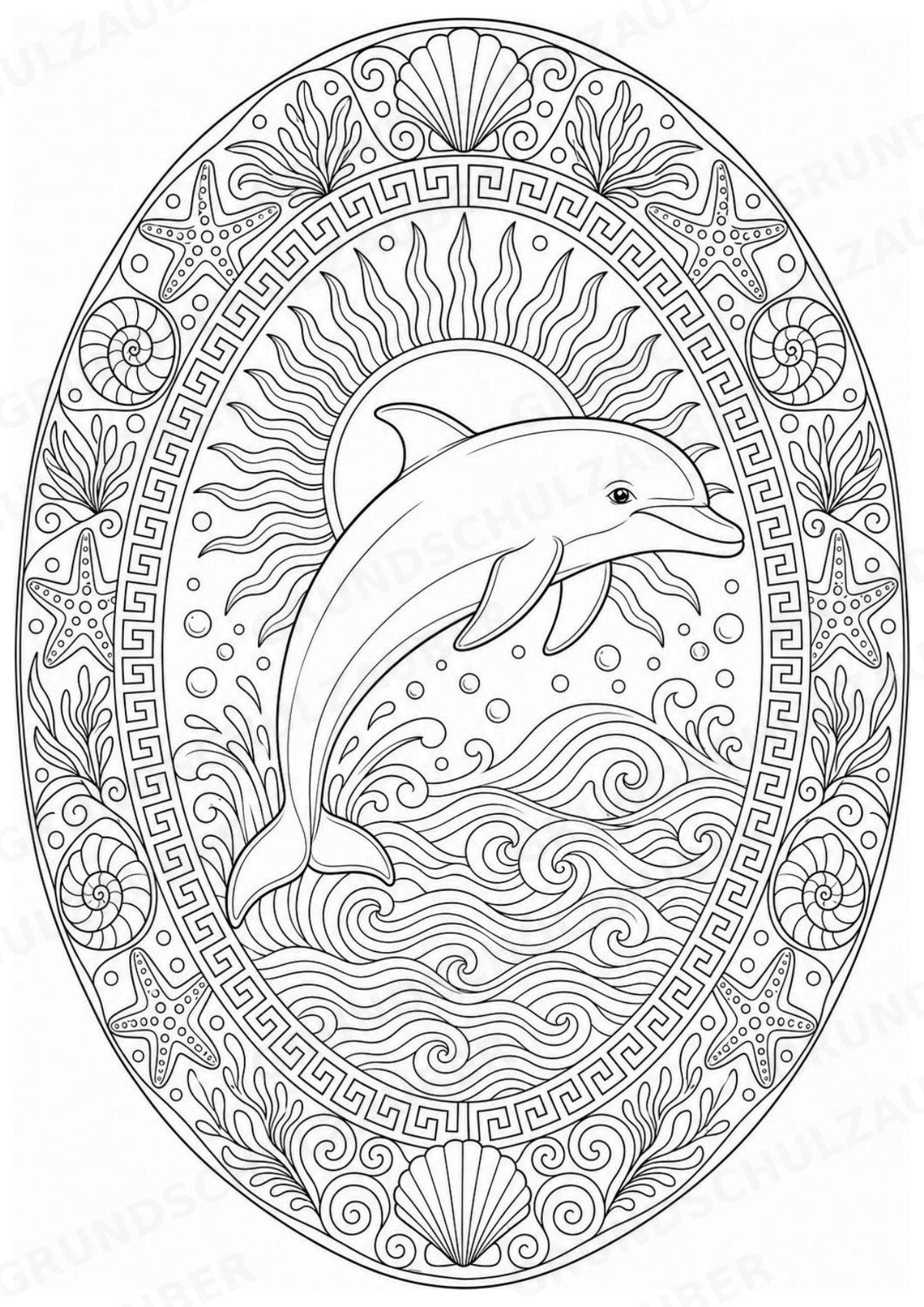 Griechenland Mandalas Ausmalbilder – Länder und Kulturen – 15 Malvorlagen – Materialseite 11