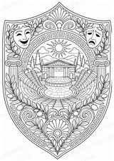 Griechenland Mandalas Ausmalbilder – Länder und Kulturen – 15 Malvorlagen – Materialseite 13