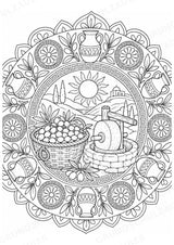 Griechenland Mandalas Ausmalbilder – Länder und Kulturen – 15 Malvorlagen – Materialseite 14