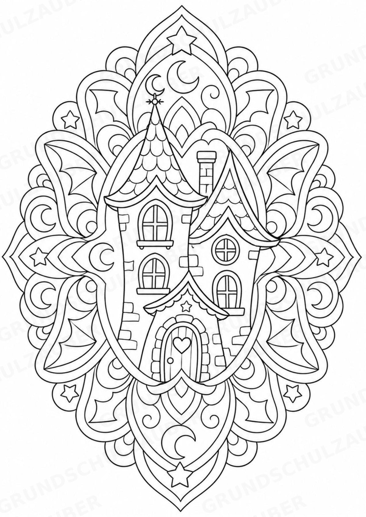 Halloween Mandalas Ausmalbilder – Feste und Feiertage – 15 Malvorlagen – Materialseite 6