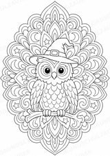 Halloween Mandalas Ausmalbilder – Feste und Feiertage – 15 Malvorlagen – Materialseite 8