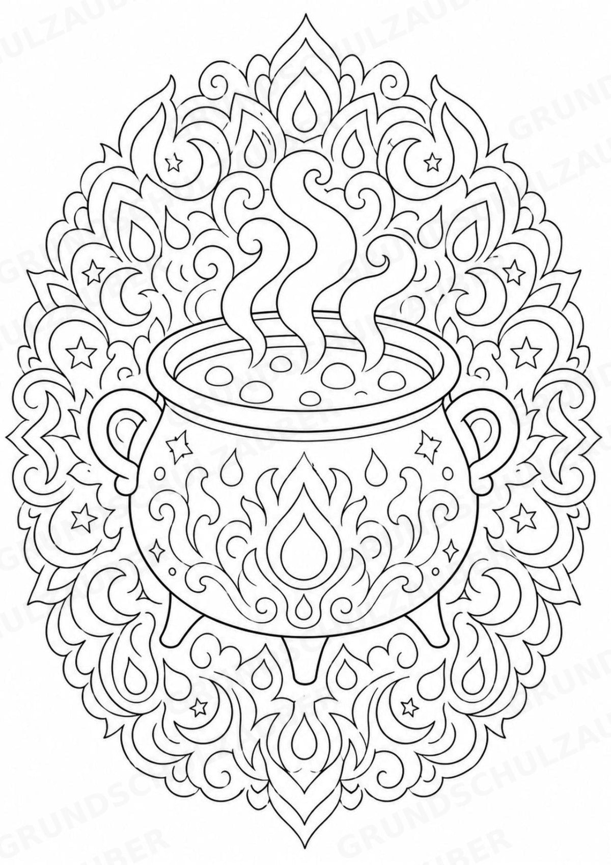 Halloween Mandalas Ausmalbilder – Feste und Feiertage – 15 Malvorlagen – Materialseite 9