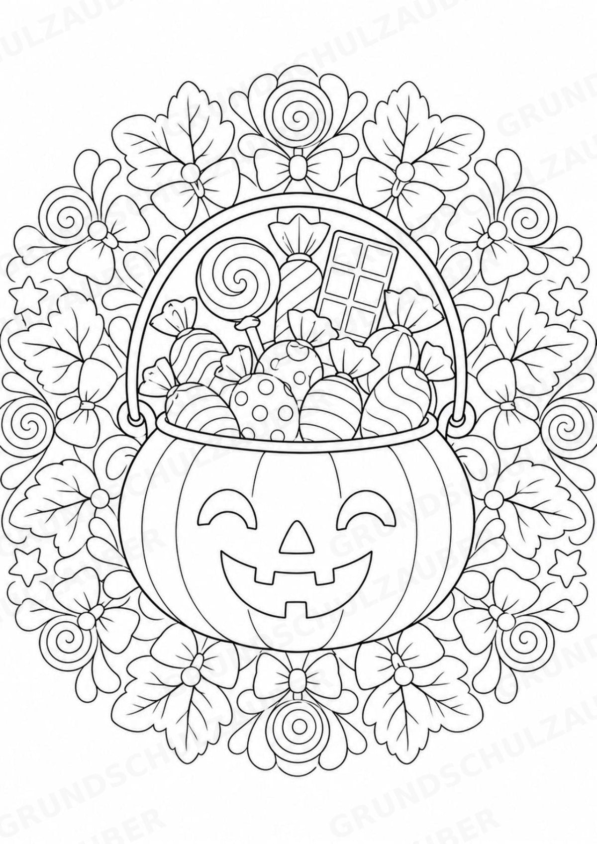 Halloween Mandalas Ausmalbilder – Feste und Feiertage – 15 Malvorlagen – Materialseite 10