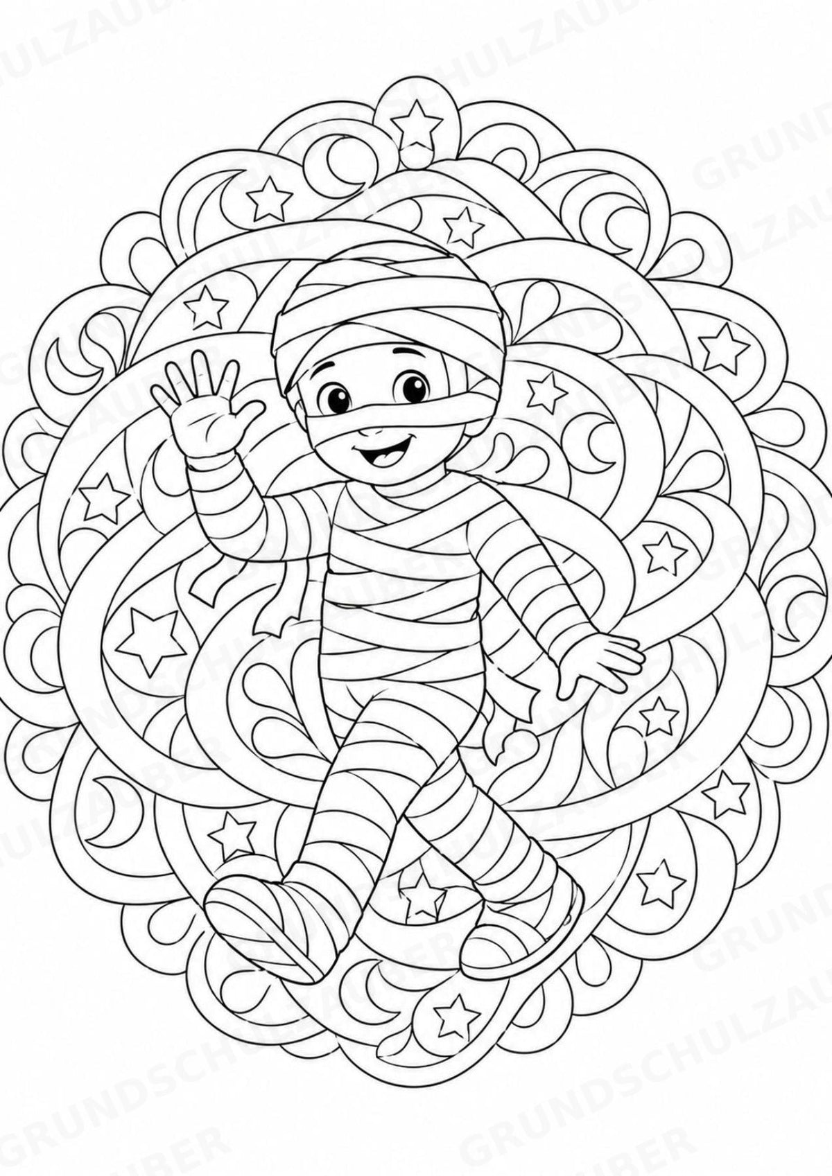 Halloween Mandalas Ausmalbilder – Feste und Feiertage – 15 Malvorlagen – Materialseite 13