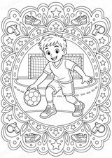 Handball Mandalas Ausmalbilder – Sport – 15 Malvorlagen – Materialseite 2