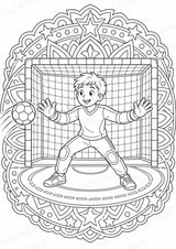 Handball Mandalas Ausmalbilder – Sport – 15 Malvorlagen – Materialseite 4