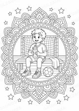 Handball Mandalas Ausmalbilder – Sport – 15 Malvorlagen – Materialseite 10