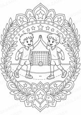 Handball Mandalas Ausmalbilder – Sport – 15 Malvorlagen – Materialseite 15