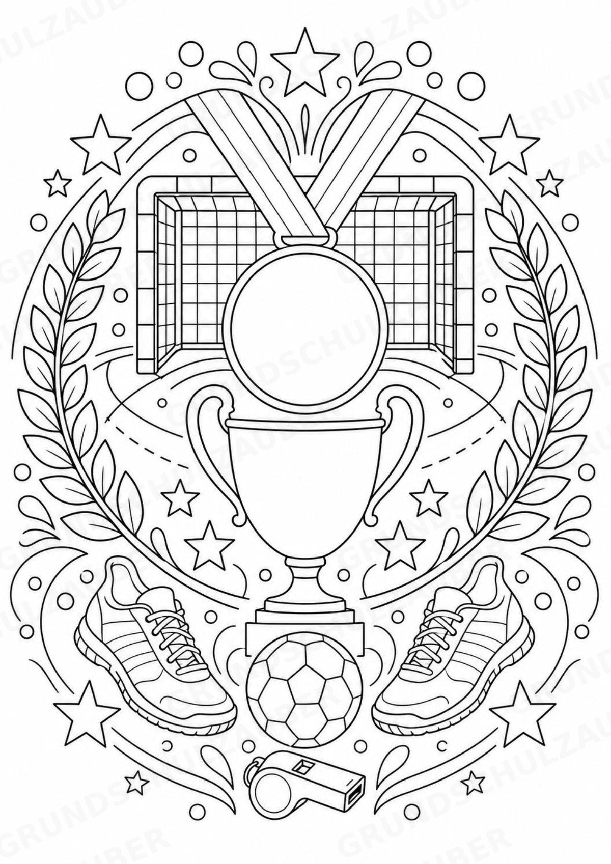 Handball Mandalas Ausmalbilder – Sport – 15 Malvorlagen – Materialseite 16