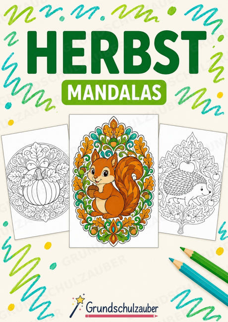 Herbst Mandalas Ausmalbilder – Wetter und Jahreszeiten – 15 Malvorlagen – Cover