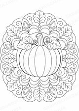 Herbst Mandalas Ausmalbilder – Wetter und Jahreszeiten – 15 Malvorlagen – Materialseite 3