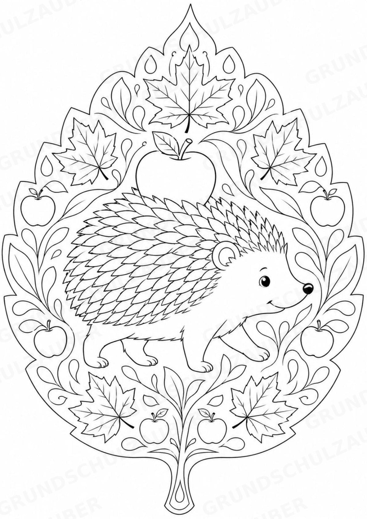 Herbst Mandalas Ausmalbilder – Wetter und Jahreszeiten – 15 Malvorlagen – Materialseite 4