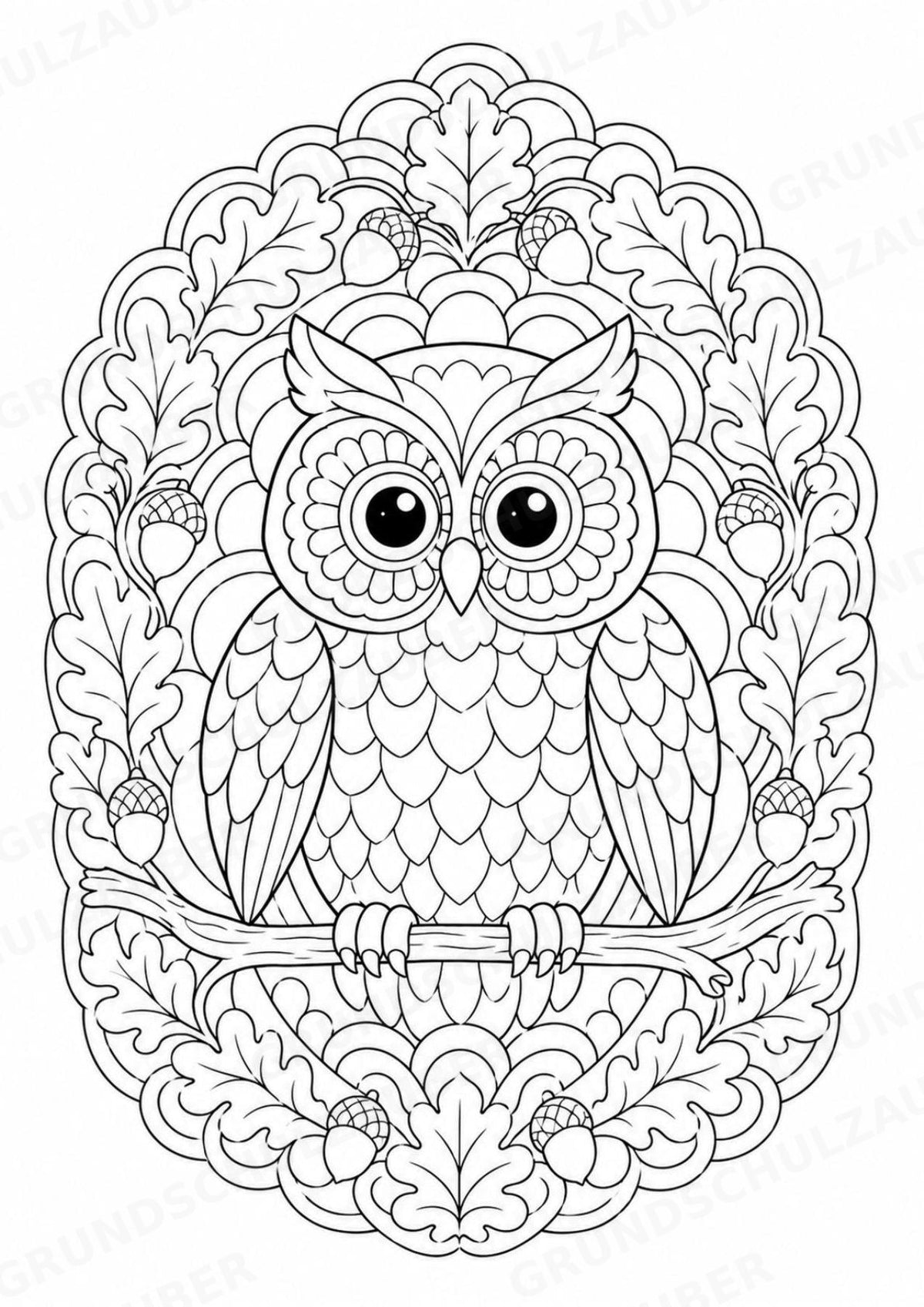 Herbst Mandalas Ausmalbilder – Wetter und Jahreszeiten – 15 Malvorlagen – Materialseite 6