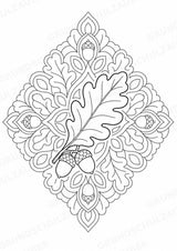 Herbst Mandalas Ausmalbilder – Wetter und Jahreszeiten – 15 Malvorlagen – Materialseite 8