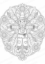 Herbst Mandalas Ausmalbilder – Wetter und Jahreszeiten – 15 Malvorlagen – Materialseite 9