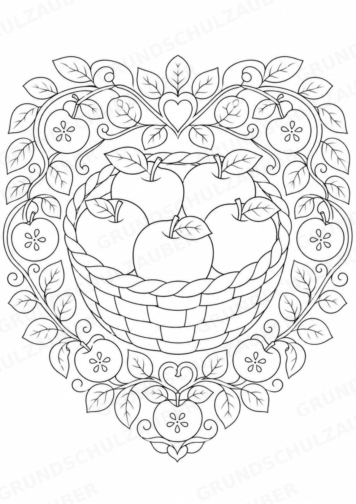 Herbst Mandalas Ausmalbilder – Wetter und Jahreszeiten – 15 Malvorlagen – Materialseite 10