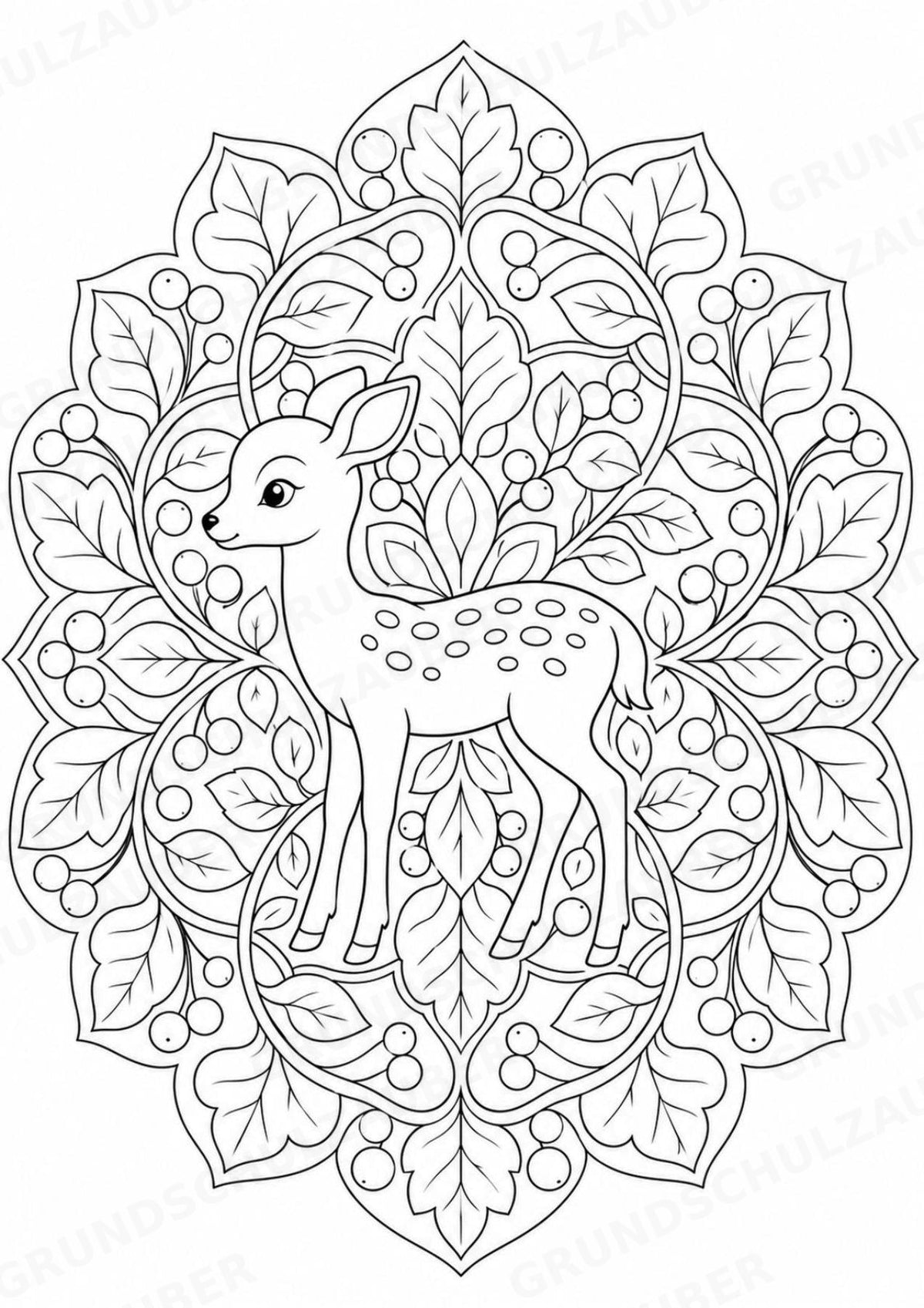 Herbst Mandalas Ausmalbilder – Wetter und Jahreszeiten – 15 Malvorlagen – Materialseite 12