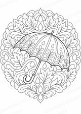Herbst Mandalas Ausmalbilder – Wetter und Jahreszeiten – 15 Malvorlagen – Materialseite 15
