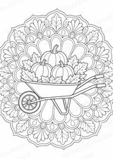 Herbst Mandalas Ausmalbilder – Wetter und Jahreszeiten – 15 Malvorlagen – Materialseite 16