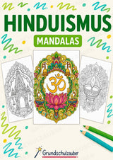 Hinduismus Mandalas Ausmalbilder – Religion – 15 Malvorlagen – Cover