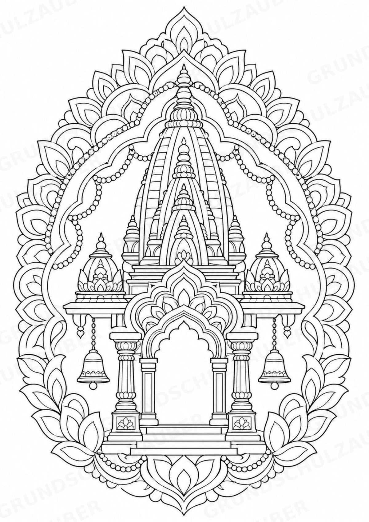Hinduismus Mandalas Ausmalbilder – Religion – 15 Malvorlagen – Materialseite 3