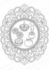 Hinduismus Mandalas Ausmalbilder – Religion – 15 Malvorlagen – Materialseite 5