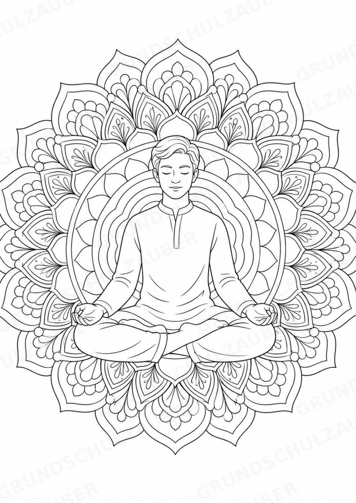 Hinduismus Mandalas Ausmalbilder – Religion – 15 Malvorlagen – Materialseite 9