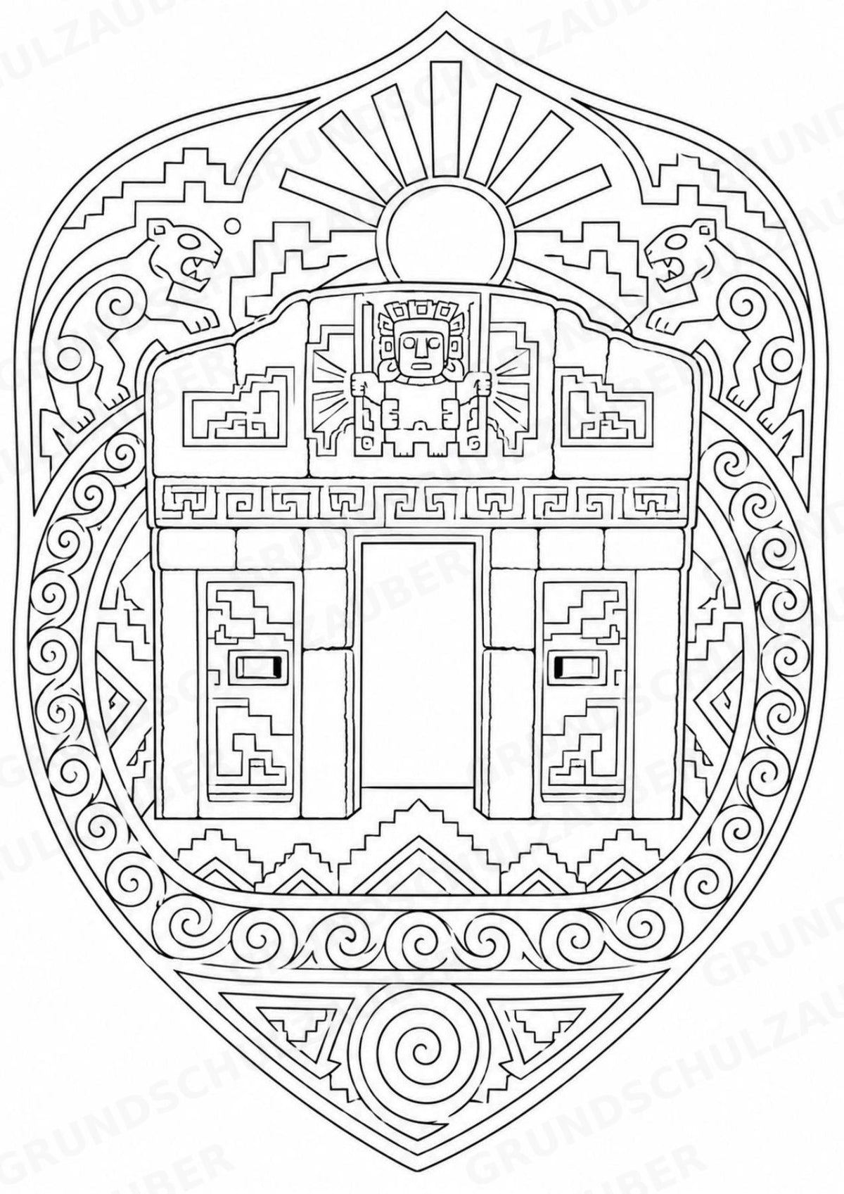 Bolivien Mandalas Ausmalbilder – Länder und Kulturen – 15 Malvorlagen – Materialseite 5